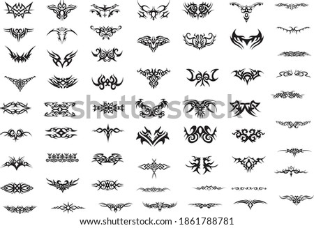 
Tattoo vector clip art. Drawing on the body. Art, element.