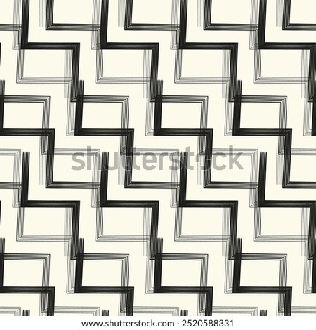 Vector geometric pattern of random zigzag shapes. Rough sharp texture. Abstract monochrome background, abstract texture