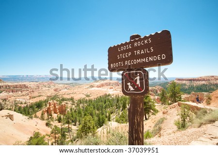 Wooden Hiking Sign