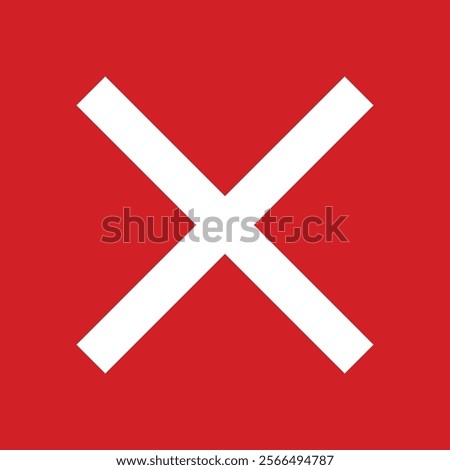 The general prohibition sign , also known as a no symbol, no sign, circle-backslash symbol, nay, interdictory circle or universal no, is a red circle with a red diagonal line through it 