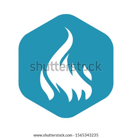 Fire icon. Burning flames. Vector illustration in simple flat style isolated on white background for design and web.