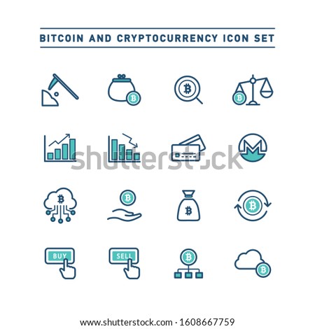 BITCOIN AND CRYPTOCURRENCY ICON SET
