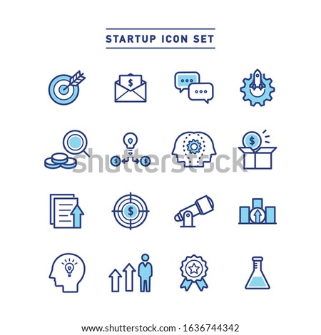 COLLECTION OF STARTUP LINE ICONS