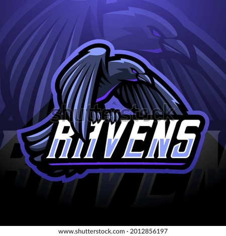 Ravens sport mascot logo design