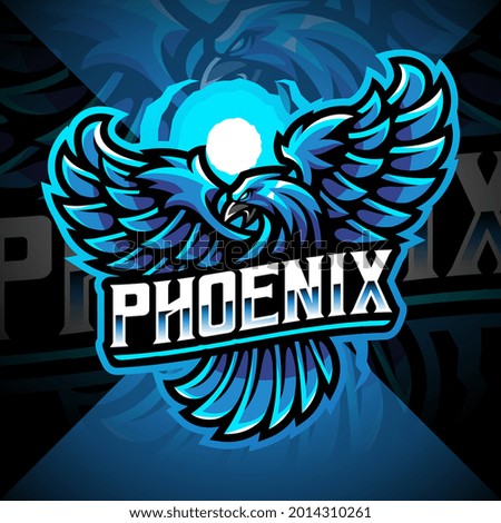 Phoenix esport mascot logo design