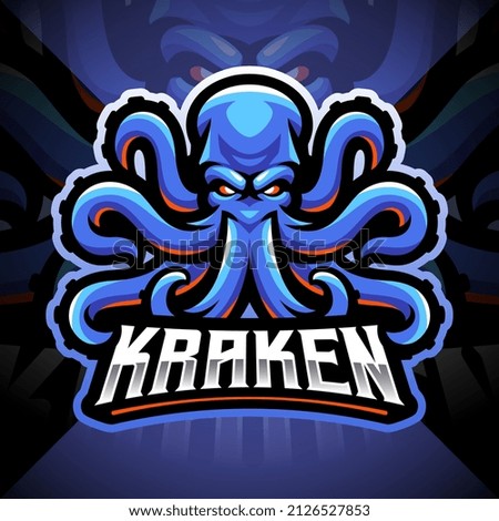 Kraken octopus esport mascot logo design