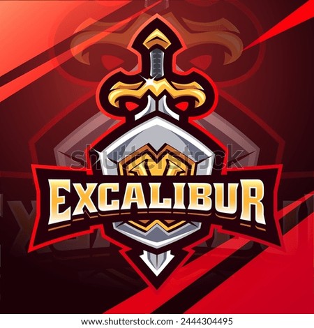 Excalibur esport mascot logo design