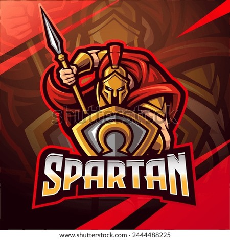 Spartan esport mascot logo design