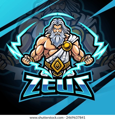 Zeus esport mascot logo design