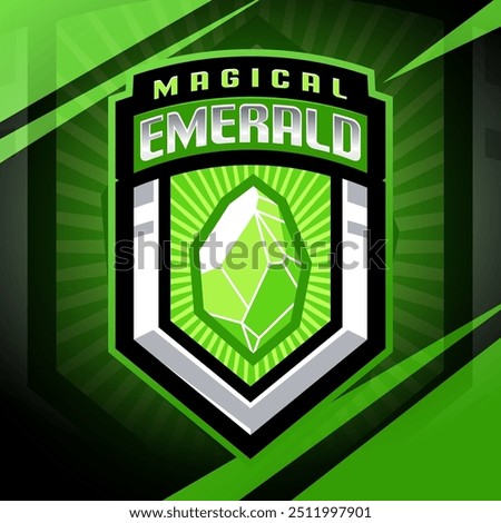 Magical emerald esport mascot logo design