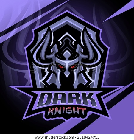 Dark knight esport mascot logo design