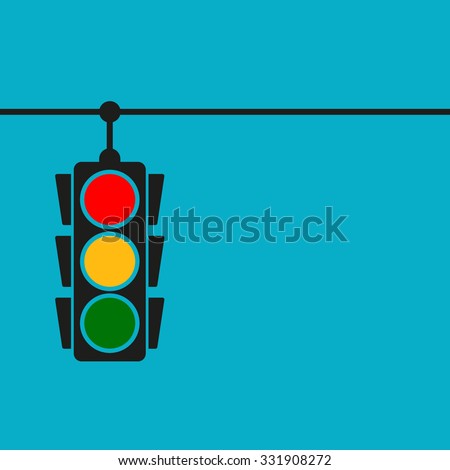Traffic light, vector illustration