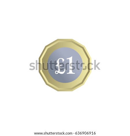 New one pound coin vector
