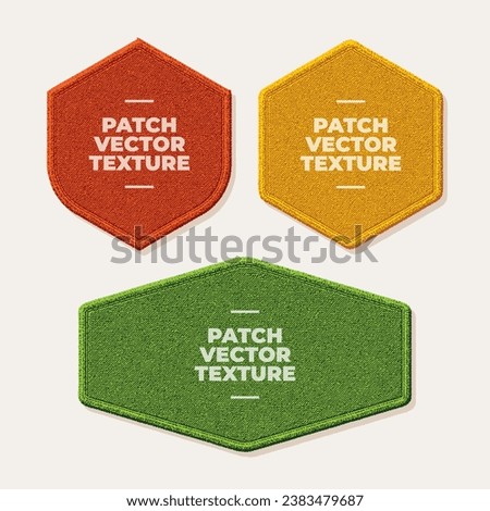 Patch Embroidery Badges Shape Vector Texture
