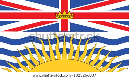 flag  of the canadian province of British Columbia vector illustration