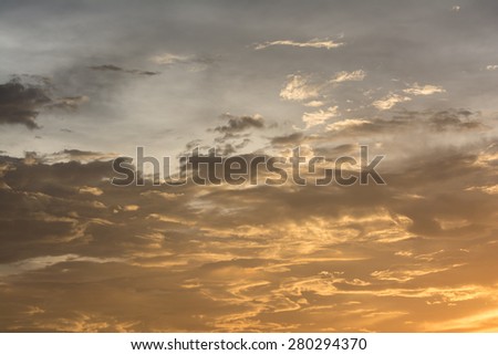 Golden cloud in the sky during sunset. otherwise it can be use as a picture for cover books and it use to be a picture of sunrise.