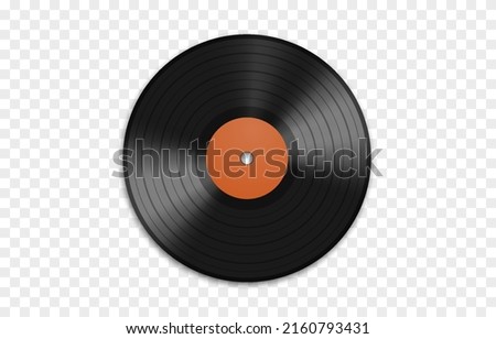 Vector vinyl record on an isolated transparent background. Vinyl record PNG. Old CDs, music. PNG.