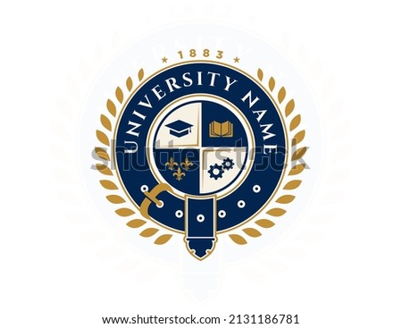 University school emblem logo design Сток-фото © 