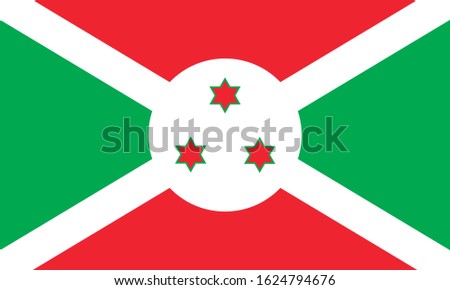 Official Burundi flag vector, Background with flag of Burundi