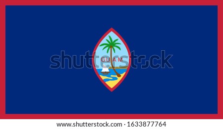 Official Guam flag vector, Background with flag of Guam