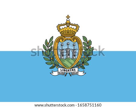 Official national San Marino flag Vector