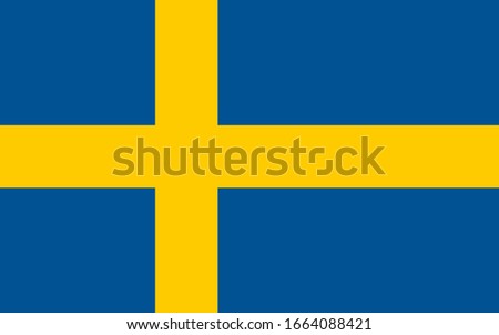 Official national Sweden flag vector