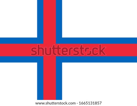 Official national Faroe Islands flag vector