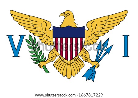 Official national United States Virgin Islands flag vector