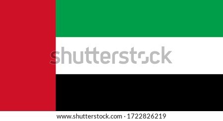 Vector flag of united Arab Emirates, illustration