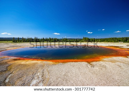 Turquoise Pool,Near Grand Prismatic Spring in yellowstone USA