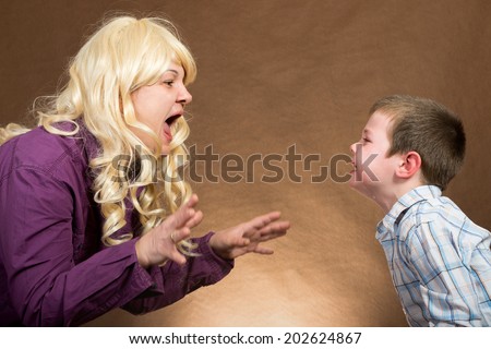 mother yelling at children/mother yelling at children