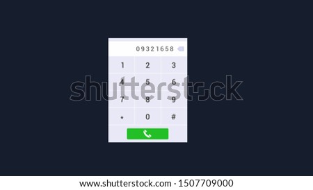 Clean style dial pad Design illustration