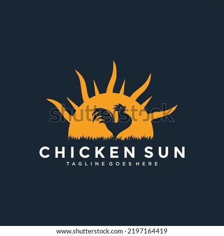 Chicken xun icon Logo Design Vector