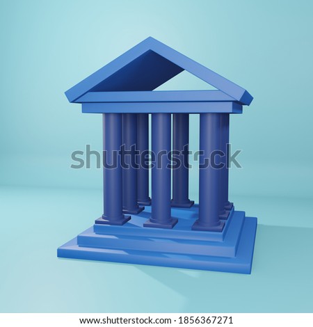 3d rendering curt illustration. 3D curt icon. Isolated 3d curt illustration on blue background Imagine de stoc © 