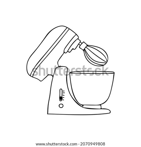 Doodle mixer icon  in vector. Hand drawn mixer icon in vector. Doodle mixer illustration.