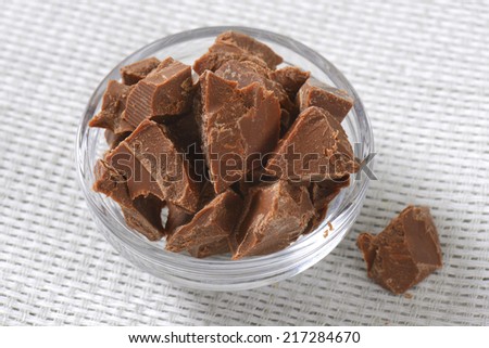 bowl of chocolate pieces