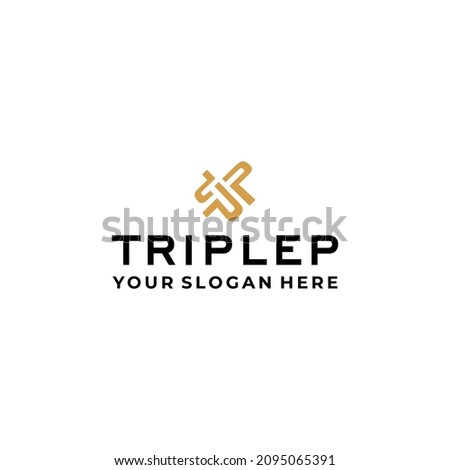 Minimalist design TRIPLEP 3X logo design 