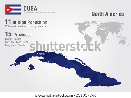 cuba world map with a pixel diamond texture world geography
