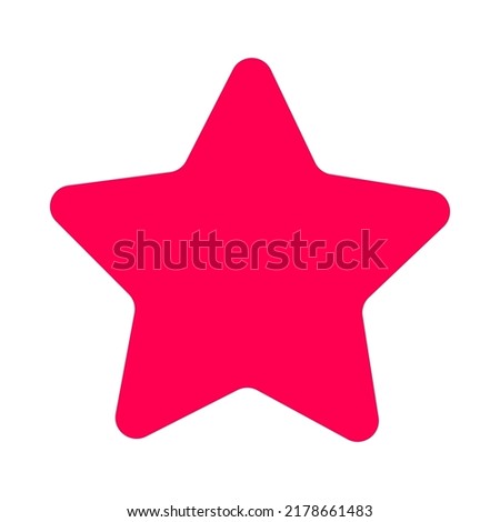 A five-pointed star. Geometric shape.A star with rounded corners