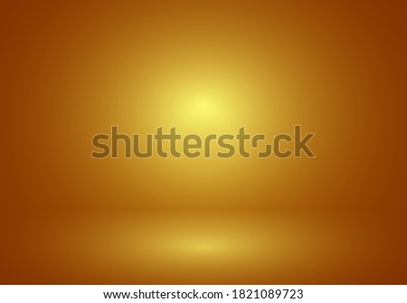 studio room background with gold color. 3 d background