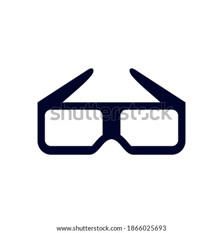 3D Glasses for Movie icon logo vector template, Creative Movie logo concept, Icon symbol, Illustration