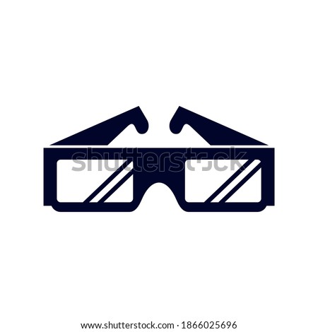 3D Glasses for Movie icon logo vector template, Creative Movie logo concept, Icon symbol, Illustration