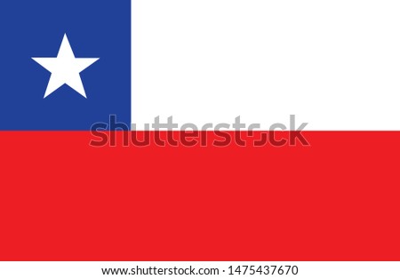 Bandeira do Chile (Chile flag in portuguese) vector illustration