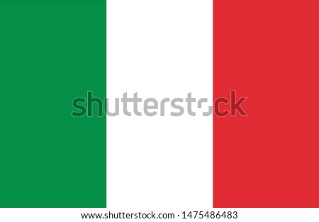 Bandeira da Italia (Italia flag in portuguese) vector illustration