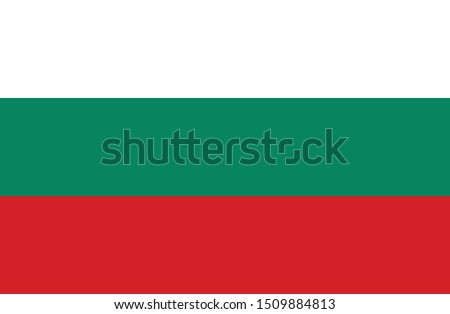 Bandeira da Bulgaria (flag of Bulgary in portuguese) vector illustration
