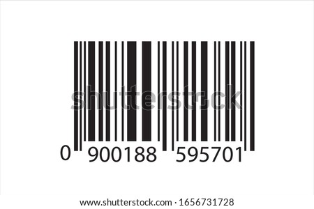 Realistic Bar code icon isolated on white background