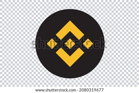 BNB Binance icon sign payment symbol. Cryptocurrency logo. Illustration isolated on transparent background