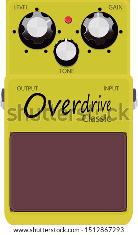 
An Overdrive Classic electric guitar pedal.