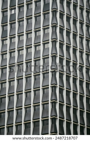 Similar – Image, Stock Photo tall large gray concrete building with empty windows