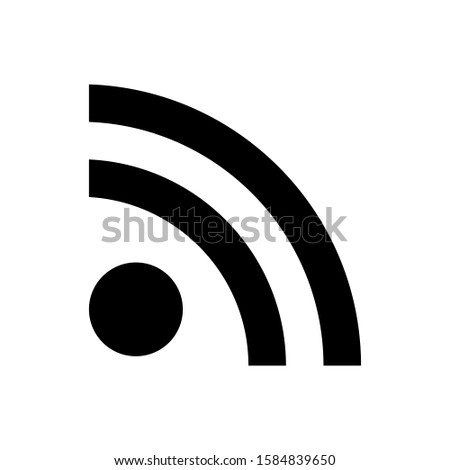 Rss outline icon isolated. Symbol, logo illustration for mobile concept and web design.